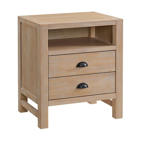 Alaterre Furniture Arden 2-Drawer Wood Nightstand ANAN0129